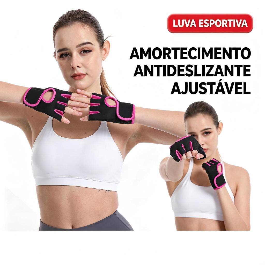Luva de Musculação Neoprene Antiderrapante Academia Treino Feminina e Masculina