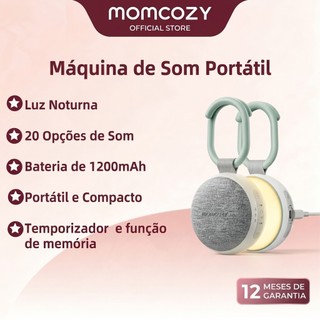 Máquina De Som Portátil Momcozy Com Luz Noturna , De Ruído Branco Para Bebês , 20 Sons Calmantes , Terapia Sonora , Potê