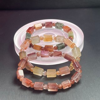 Oferta Especial Pulseira de contas de barril de cristal de cabelo de coelho colorido Natural Premium pulseira de cristal
