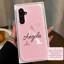 Personalização De Nomes E Letras 2em1 Capinha Para Samsung GalaxyA56 A17 A36 A16 A06 A14 A13 A20 A23 A50 S22 S23 S24 S25