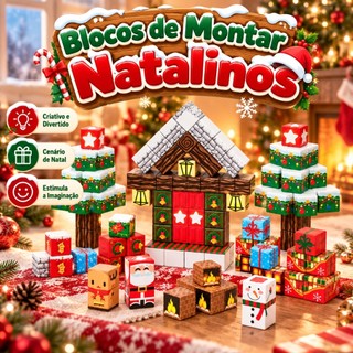Blocos De Construção Magnéticos De Natal 100/150PCS Cubos Brinquedo Educacional Para Crianças
