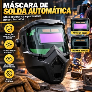 Capacete De Soldagem Com Escurecimento Automático Filtro Antirreflexo Profissional Para MIG TIG ARC