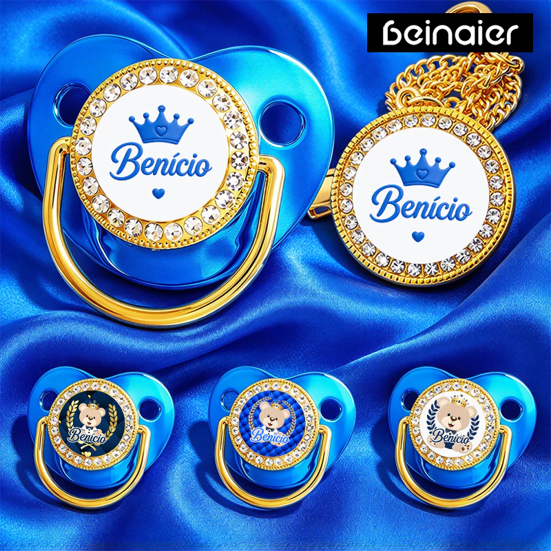 Kit Chupeta de Bebê Personalizada com Foto e Nome,Bico Redondo/Ortodôntica,0 a 36 meses,BPA Free