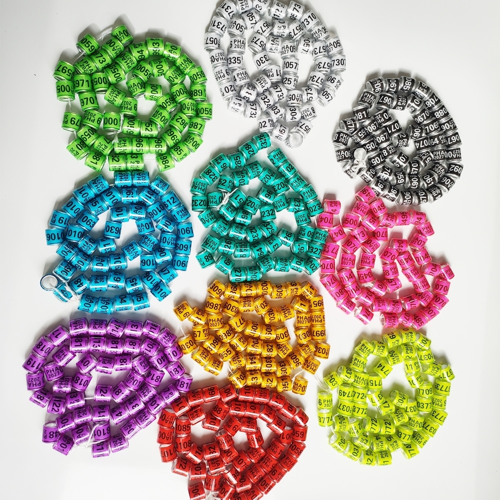 50/10/20 PCS 2027 PHA Anéis De Pé De Pombo 8mm Perna De Papagaios Número De Série Ferramenta De Treinamento De Pássaros