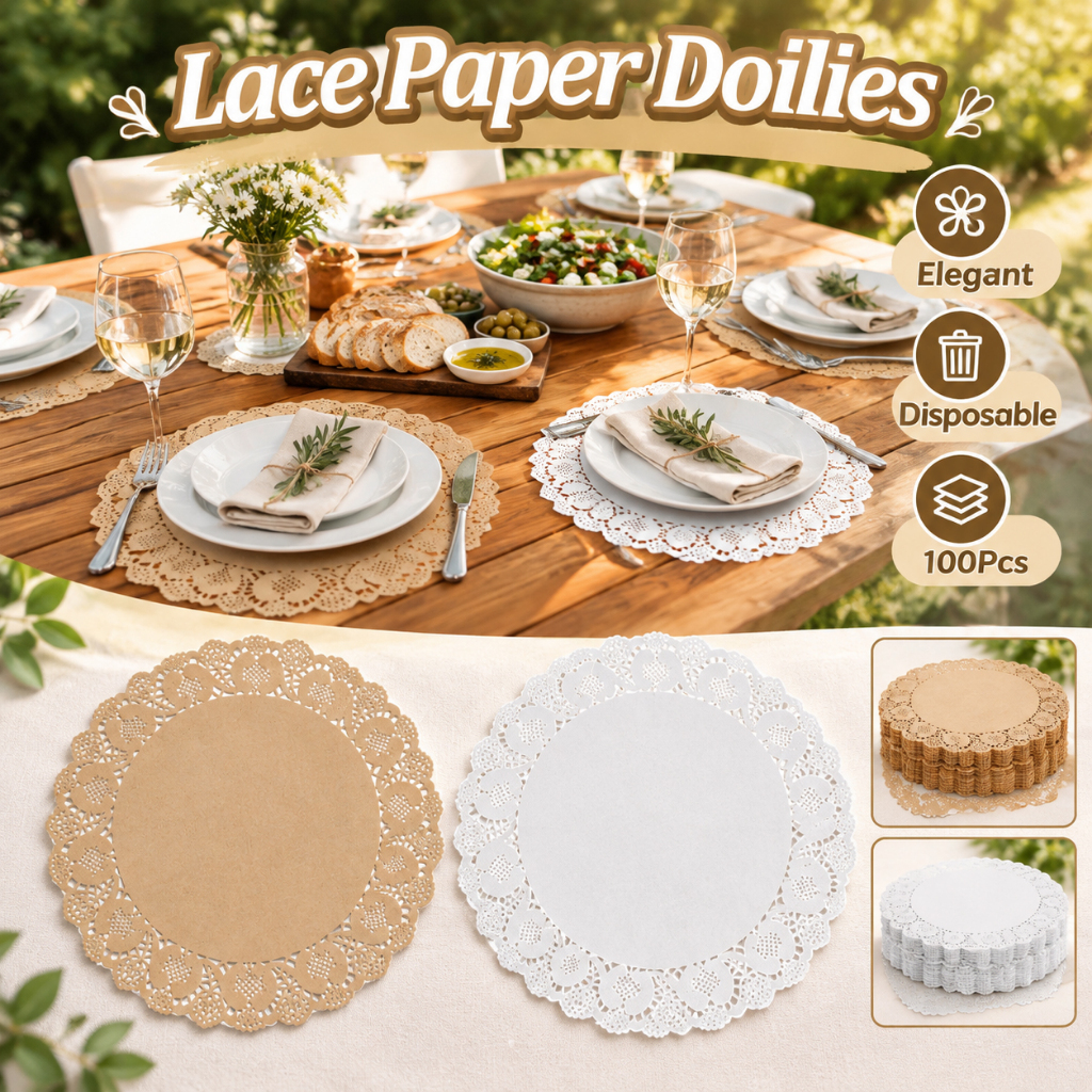 100 Folhas Almofadas De Mesa De Papel 34cm Redondo Rendas Tapetes Decorativos Doilies Multiuso Shopbc1656
