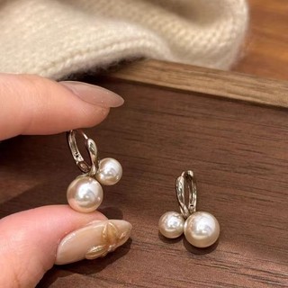 Brincos de pérola estilo suave estilo coreano, brincos retrô combinados
