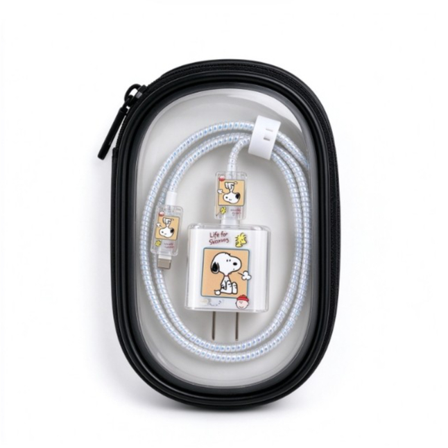 Conjunto Bonito De Protetor De Carregador , Kit Completo Para Apple 20W PD , Capa + Cabo , Anti-Quebra E Resistente A Ar