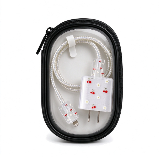 Conjunto Bonito De Protetor De Carregador Completo Para Apple 20W PD , Estojo + Cabo , Anti-Quebra E Resistente A