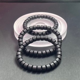 Pulseira de círculo único com contas de placa de turmalina preta nova moda pulseira combinada