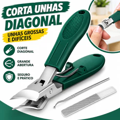 Cortador de unhas Diagonal Original grande abertura à prova de respingos