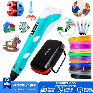 Caneta De Impressão Mágica 3D Grátis 10M DIY PLA Filamento Desenho Brinquedo Presente De Aniversário Criança ABS