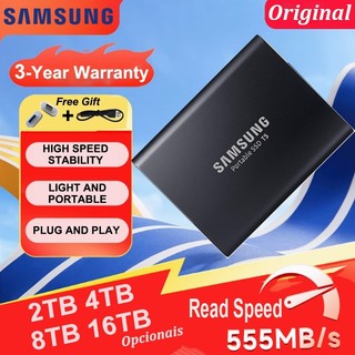 SAMSUNG SSD T5 External Drive 2TB/4TB/8TB/16TB Solid State Hard Drive Portable Suitable for Desktop