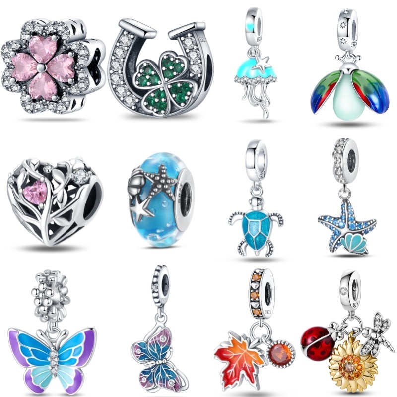 berloque Pingente de prata S925 Original, compatível com pulseira Original de 3mm, joias DIY, presente de aniversár