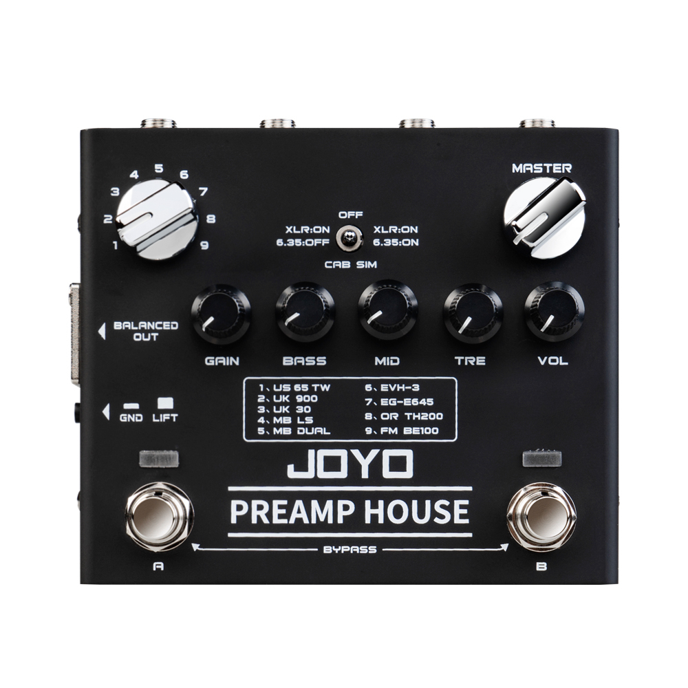 Pedal Simulador De Gabinete JOYO R-15 PREAMP HOUSE Pré-Amplificadores Integrados De 9 Amp Características De Efeito De G