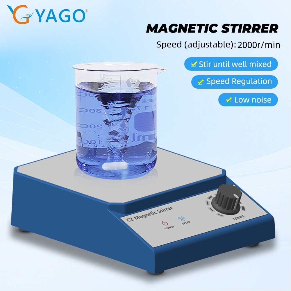 Agitador Magnético YAGO 3000ml Capacidade Controle De Velocidade Contínua 2500rpm Motor Sem Escova Misturador De Laborat