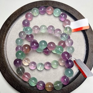 Oferta Especial Pulseira de fluorita colorida Natural Premium pulseira de fluorita colorida pulseira da sorte pulseira d