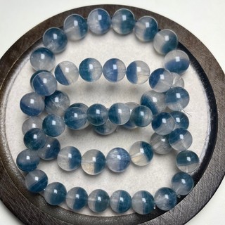 Oferta Especial Pulseira de fluorita azul Natural Premium meia bacia pulseira de fluorita azul pulseira da sorte pulseir