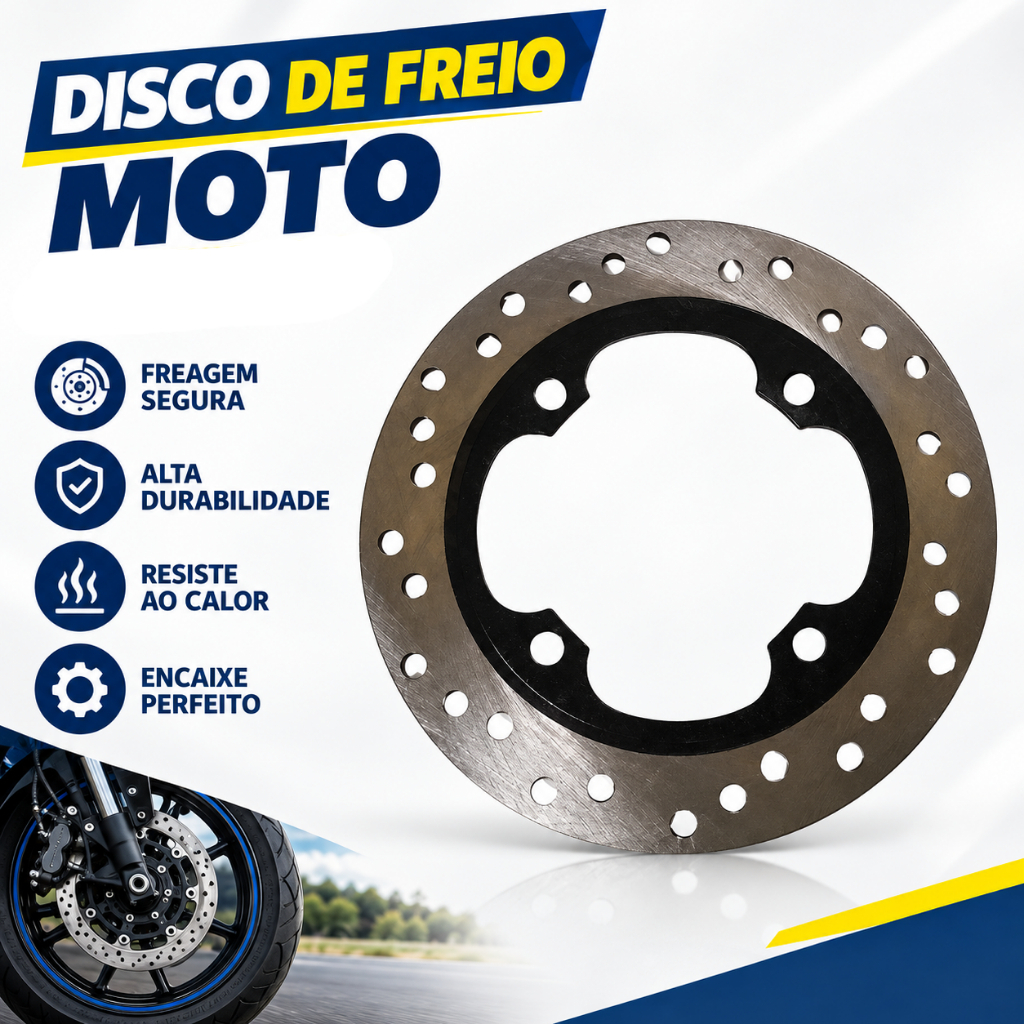 Disco Freio Traseiro Nx 400 Falcon/ Bros 160/ Xre 190/ Cb 600 S/ABS