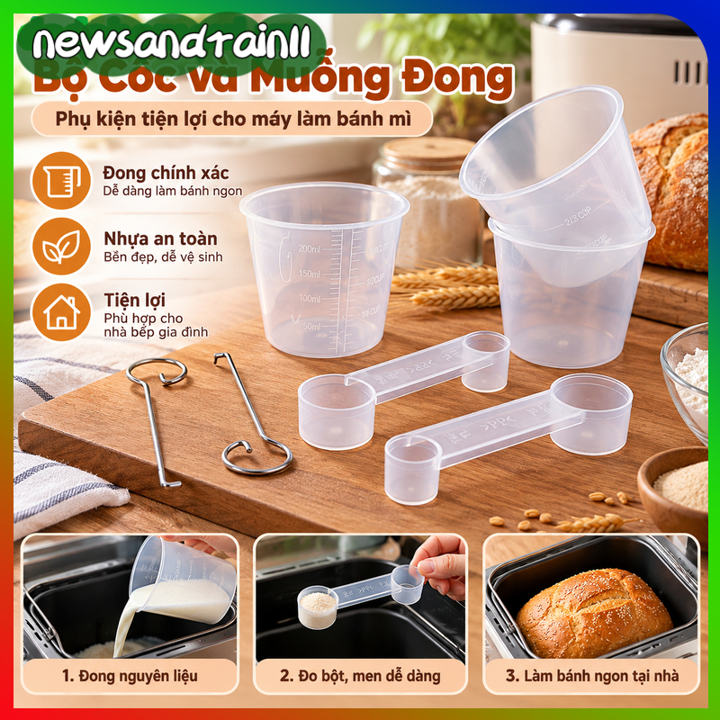 Imagem NN 1 Conjunto De Peças Para Máquina De Fazer Pão , 200ML , Copo Medidor , Colher , Kit , Ferramenta De Remoção Donlim Mi