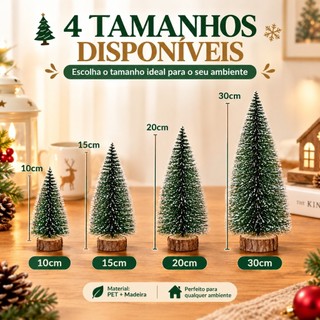 Miniárvores de Natal. 10/15/20/30 cm. Pinheiro coberto de neve. Decoração de Natal. Decoração para eventos