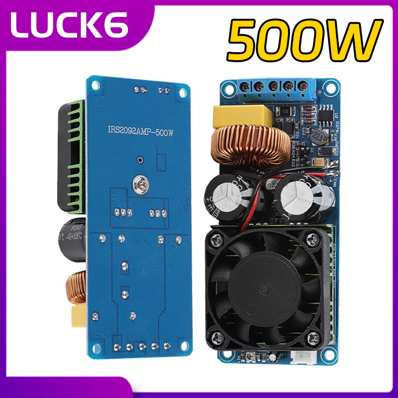 Kit 2 500W RMS Mono Digital Classe D Amplificador Monocanal Irs2092S Dh Para Projetos De Áudio E Subwoofer