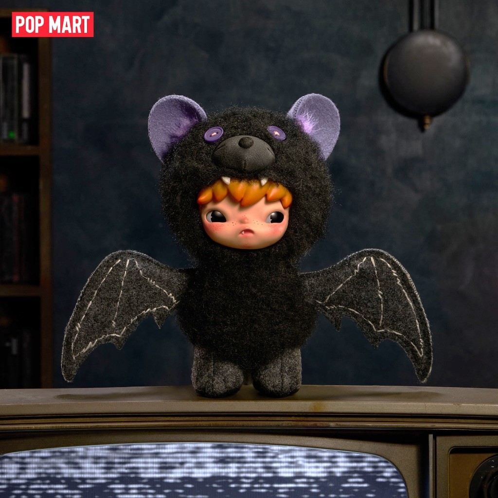 POP MART - Hirono – Coleção "Pós-anoitecer" ("After Dark") - Chaveiro de Pelúcia - 1 Caixa (Halloween)