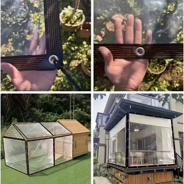 Lona Transparente à Prova d'Água e Durável | Rede de Proteção Solar, Tela de Jardim e Coberturas de Móveis | Cobertura — imagem 2 de 2