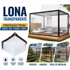 Lona Transparente à Prova d'Água e Durável | Rede de Proteção Solar, Tela de Jardim e Coberturas de Móveis | Cobertura