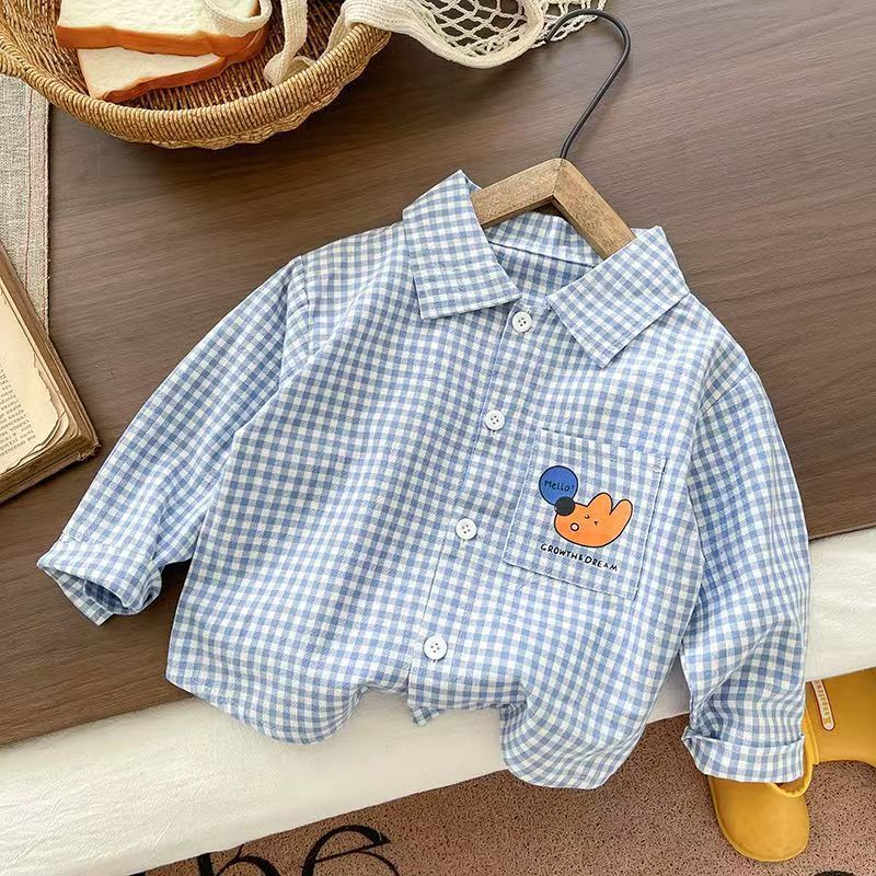 IENENS Crianças Bebê Meninos Algodão Topos Roupas Listrado Dos Desenhos Animados Camisas Casuais Usar Camisetas 1-5 Anos