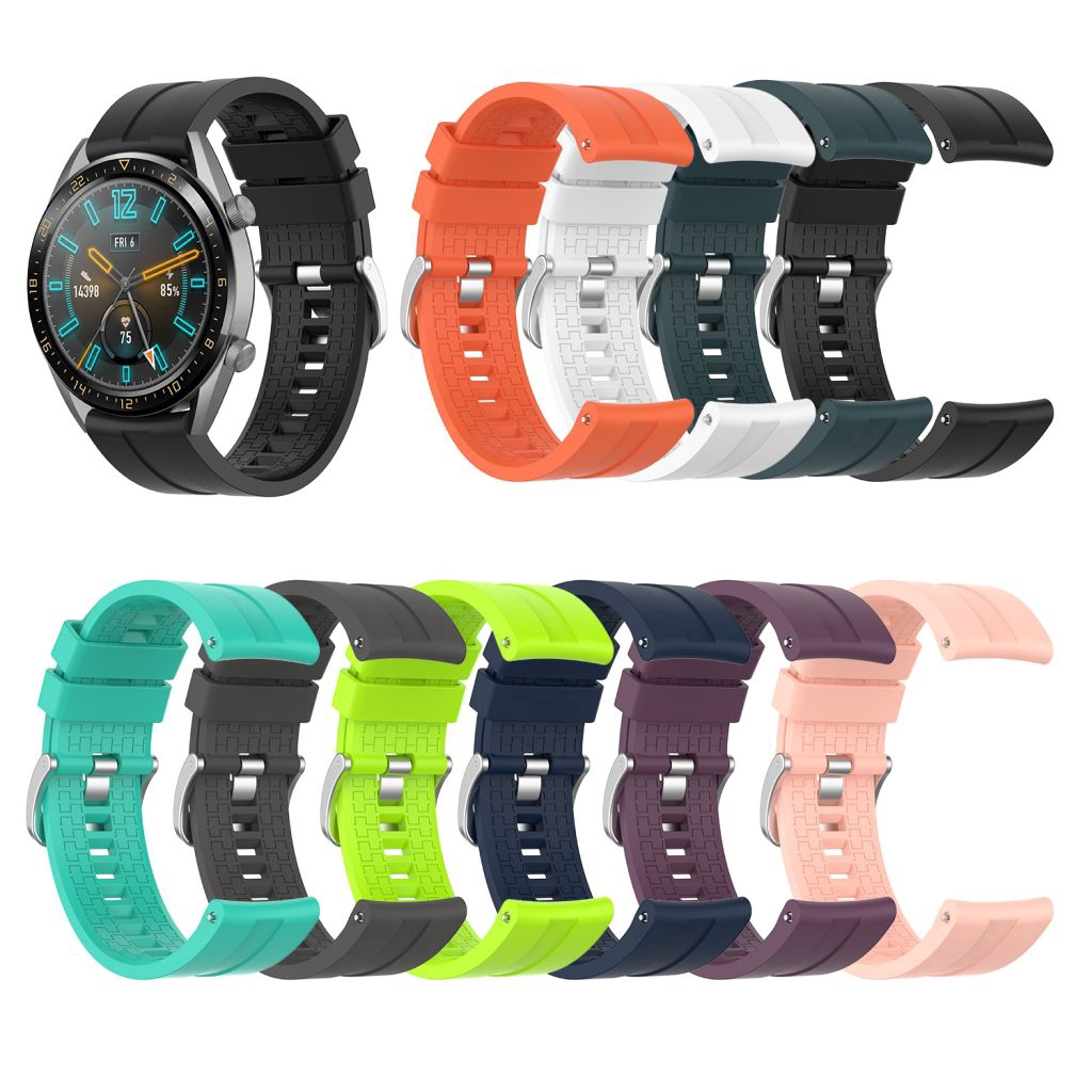 Pulseira De Silicone De 20mm 22mm Para Pulseiras De Substituição De Esportiva Smartwatch