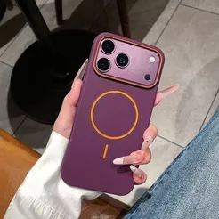 Luxo Pele Amigável Fosco Magnético Macio Silicone Caso De Telefone Adequado Para iPhone 17 16 15 14 13 12 Pro Max 17 Ar