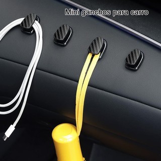 Gancho de carro de alta qualidade com padrão de fibra de carro/gancho de pasta Universal/aparelho de carro 4 peças