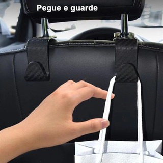 Gancho de assento de carro/padrão de fibra de carbono multifuncional Universal gancho pequeno 2 peças