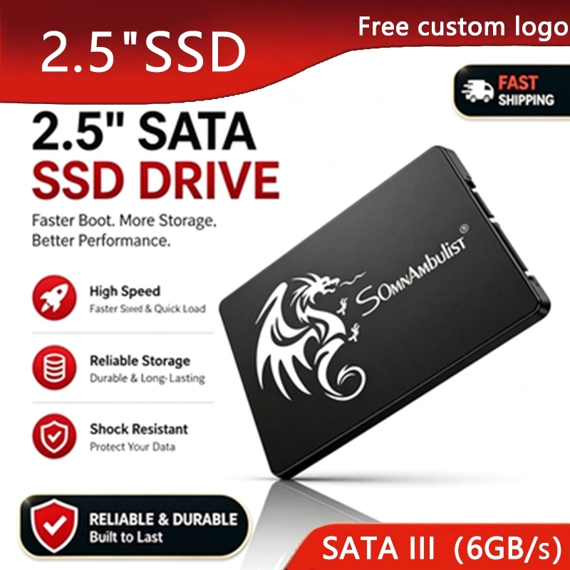 SSD de alta velocidade SATA III 120 GB 240 GB 256 GB 480 GB Driver de estado sólido integrado de 2.5 polegadas