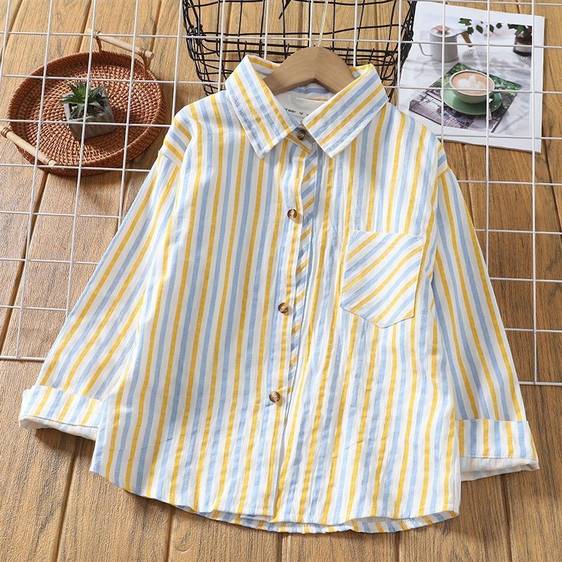 IENENS Crianças Bebê Meninos Algodão Topos Roupas Camisas Listradas Casual Wear Moda Camisetas 1-5 Anos