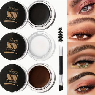 Maquiagem Do Gel Creme Da Sobrancelha Com Escova , Impermeável Duradouro Pomada Pó