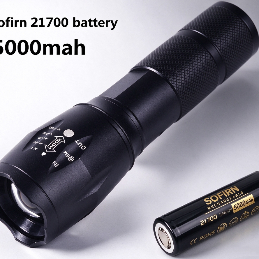 Kit SOFIRN 21700 5000mAh Com Mini Estojo De Lanterna SM11-Para SC33/IF22A/SK40/HS41