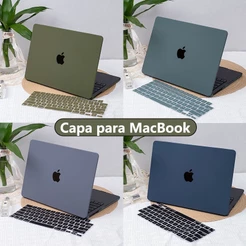 Capa para MacBook Fosca Anti Impressão Digital casca rígida anti‑risco e Compatível com Neo A18Pro A3404 Air M4 M5