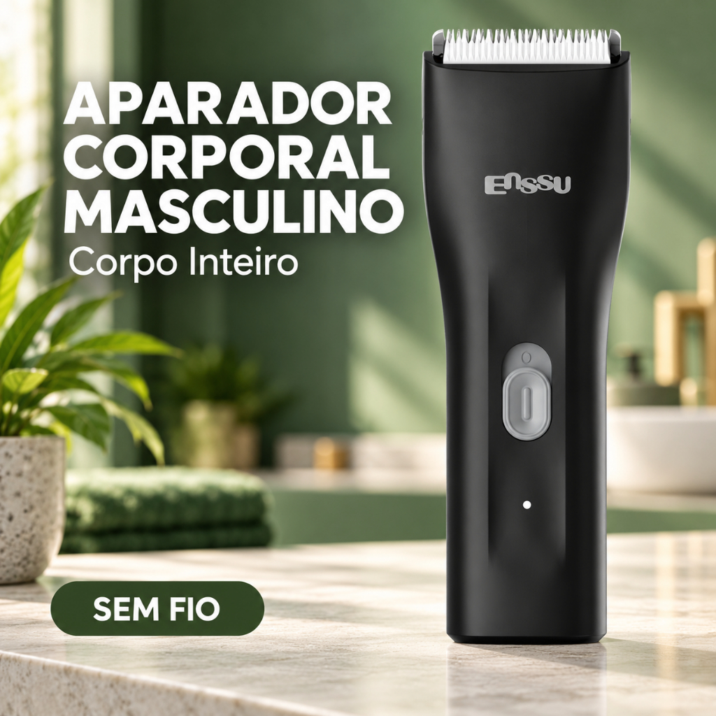 Aparador de Pelos à Prova d’Água Silencioso para Peito e Corpo Inteiro