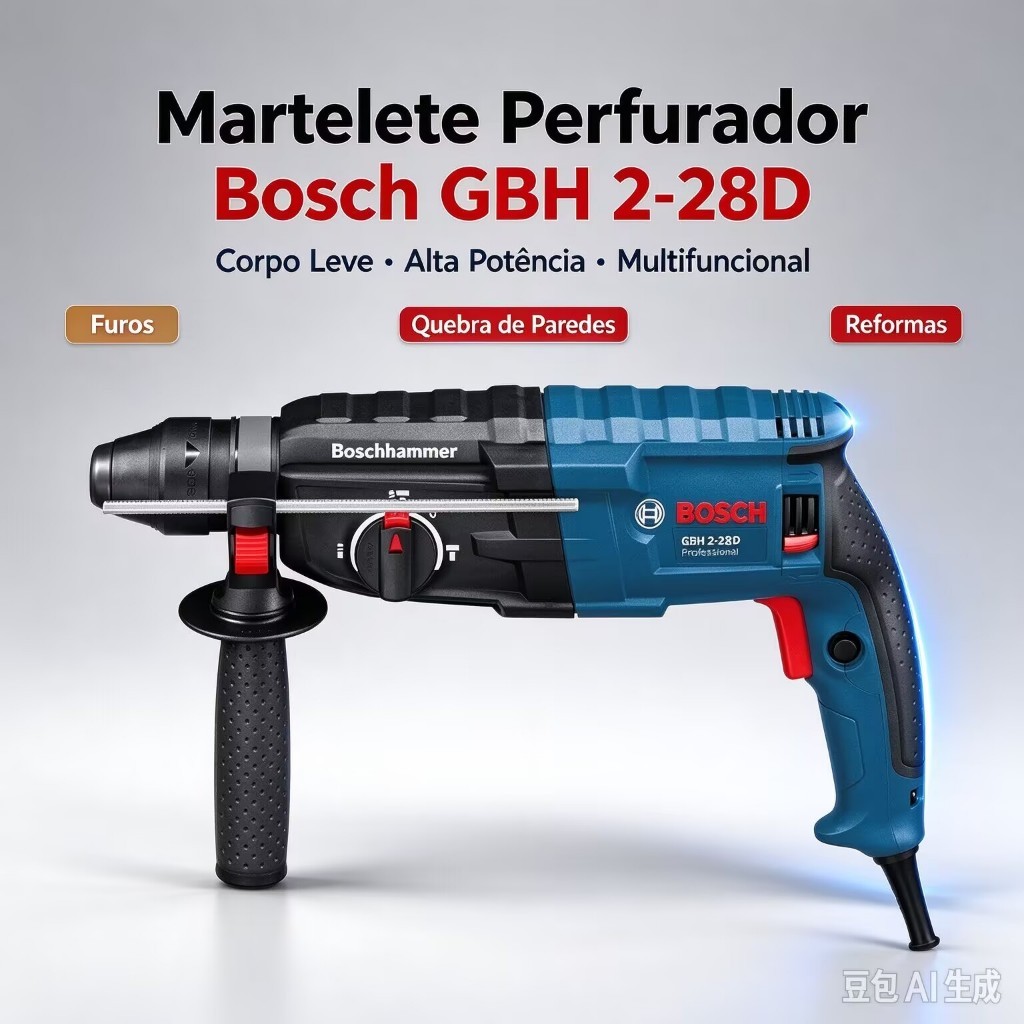 Furadeira De Impacto Original Bosch 1600w Classe industrial Martelo Elétrico Enviar acessórios broca