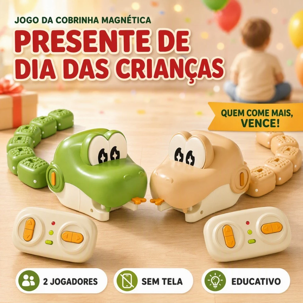 Carro De Controle Remoto Cobra Magnética Brinquedo 2 Jogadores Batalha Engolir Peças Recarregável