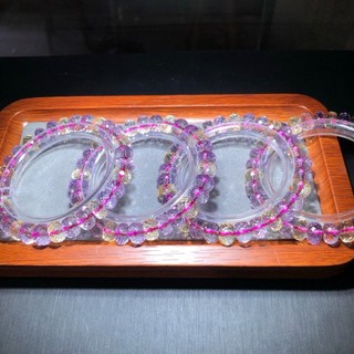 Oferta especial Pulseira de corte de placa de ametista Natural Premium Pulseira de ametista Pulseira da sorte Pulseira d