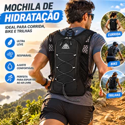 Colete de Hidratação Corrida Ultraleve Respirável Mochila Esportiva Ajustável para Bike Trilha Outdoor Unissex