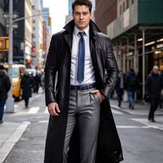 s-5xl Hewelery Cor Sólida trench coat De Couro Fino Casaco PU Jaqueta Masculina