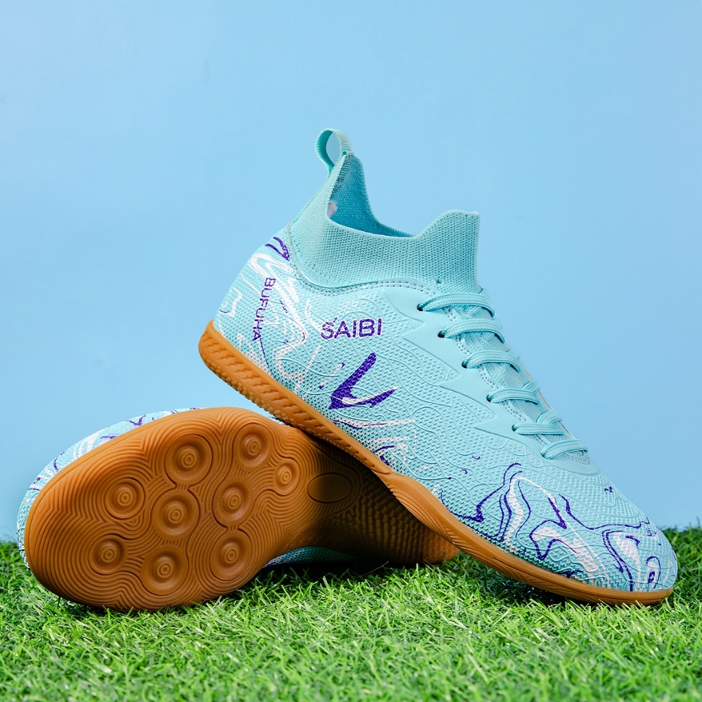 COD Sapatos De Futsal Masculinos De Futebol De Salão Com Sola Plana Botas Antiderrapantes Tênis Esportivos Casuais Respi