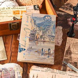 30 Pçs Vintage Viagem Paisagem Cartões Postais Folha De Prata Antigo Efêmera Cidade Antiga Construção Cartão Postal Para