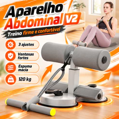 Sit-Up de chão, equipamento de exercício de abdômen, com ventosa poderosa