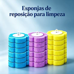 Cabeça de Reposição Descartável para Escova de Vaso Sanitário, Refil de Limpeza para Banheiro