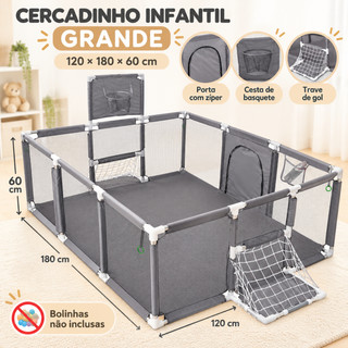 Cercadinho Bebê Chiqueirinho Infantil Grande Menino Menina