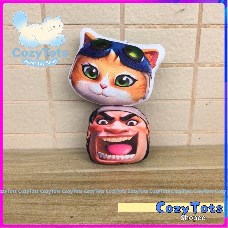 Pressão Engraçada De 10 Cm Pode Fazer Som Overwatch 2 Mauga‌ Maugaloa Malosi/Cat Jetpack Brinquedos De Pelúcia Chaveiro